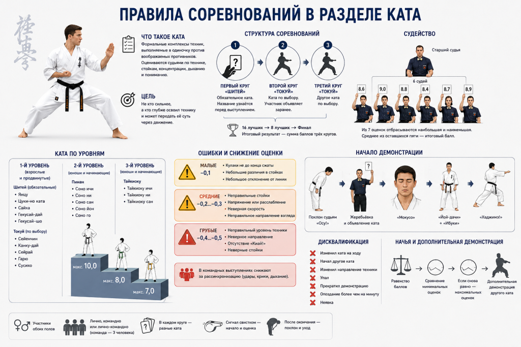 Правила соревнований в разделе Ката